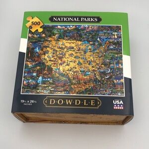 Dowdle National Parks Puzzle - New with Poster Vibrant Yellow and Blue